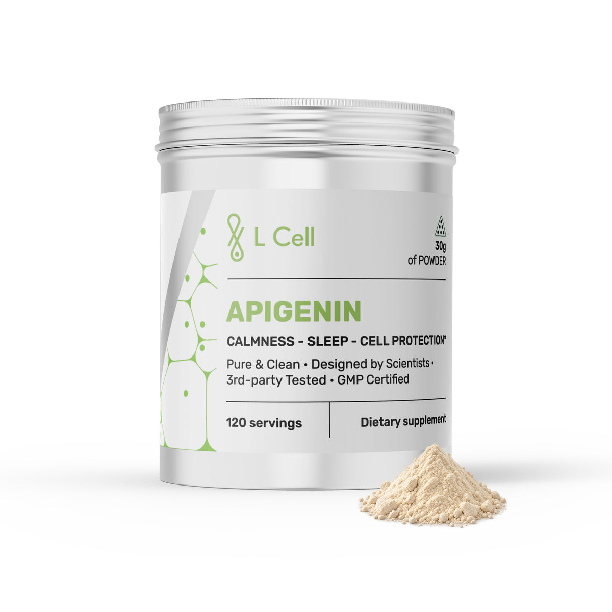 Apigenin Powder 30g (60 servings, >94% concentration)