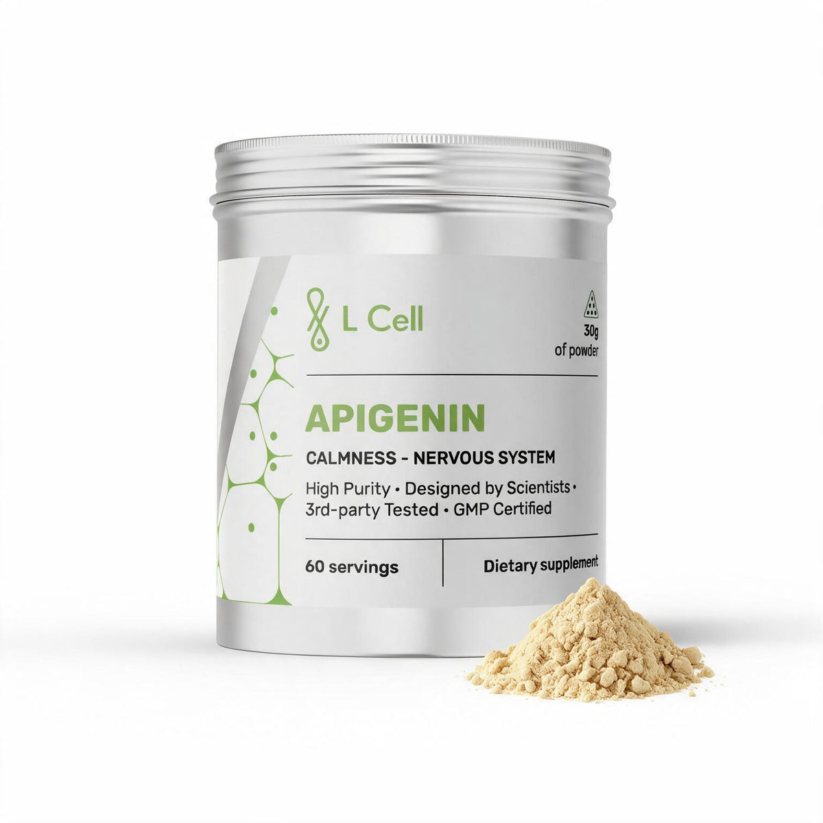 Apigenin Powder 30g (60 servings, >94% purity)
