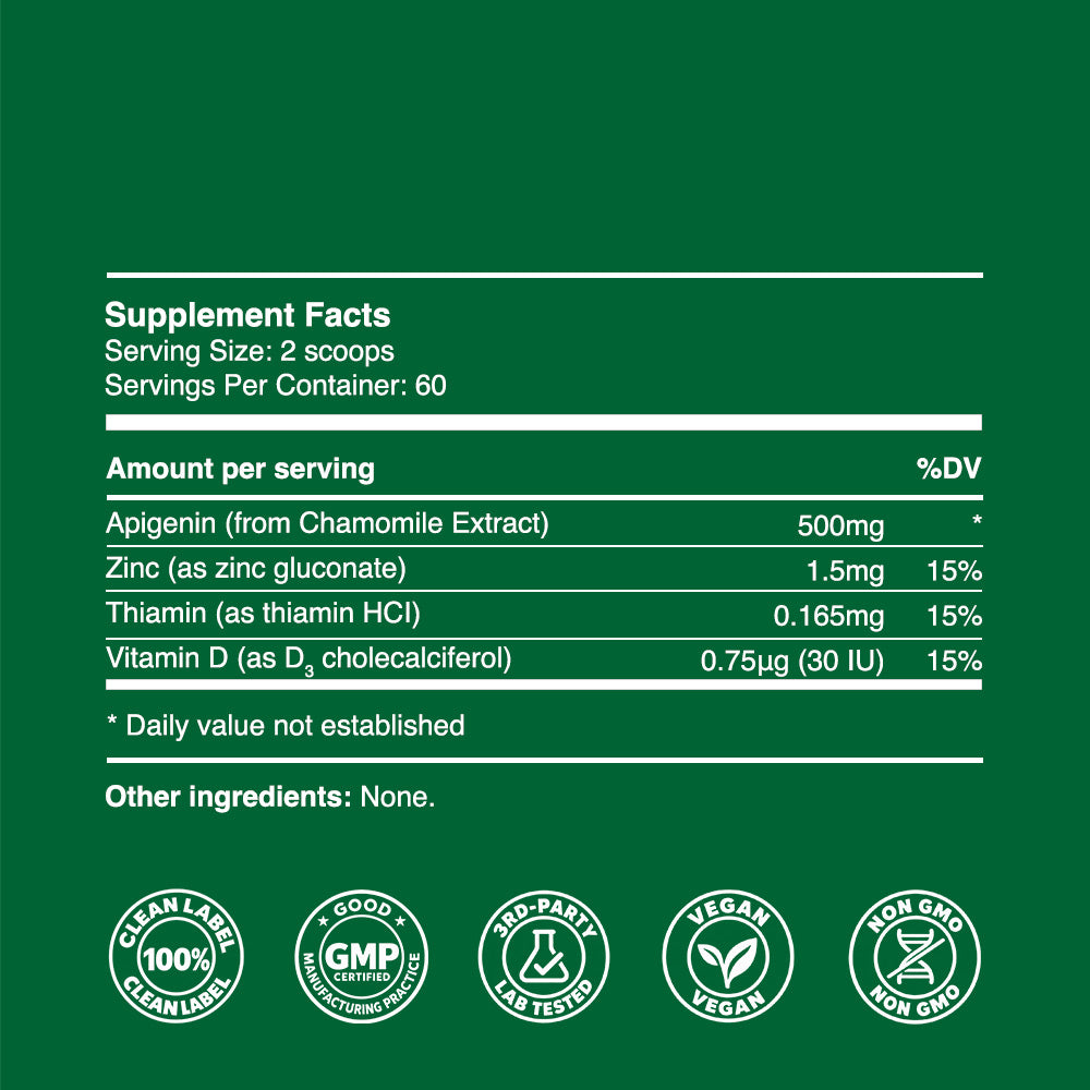 Apigenin Powder 30g (60 servings, >94% concentration)