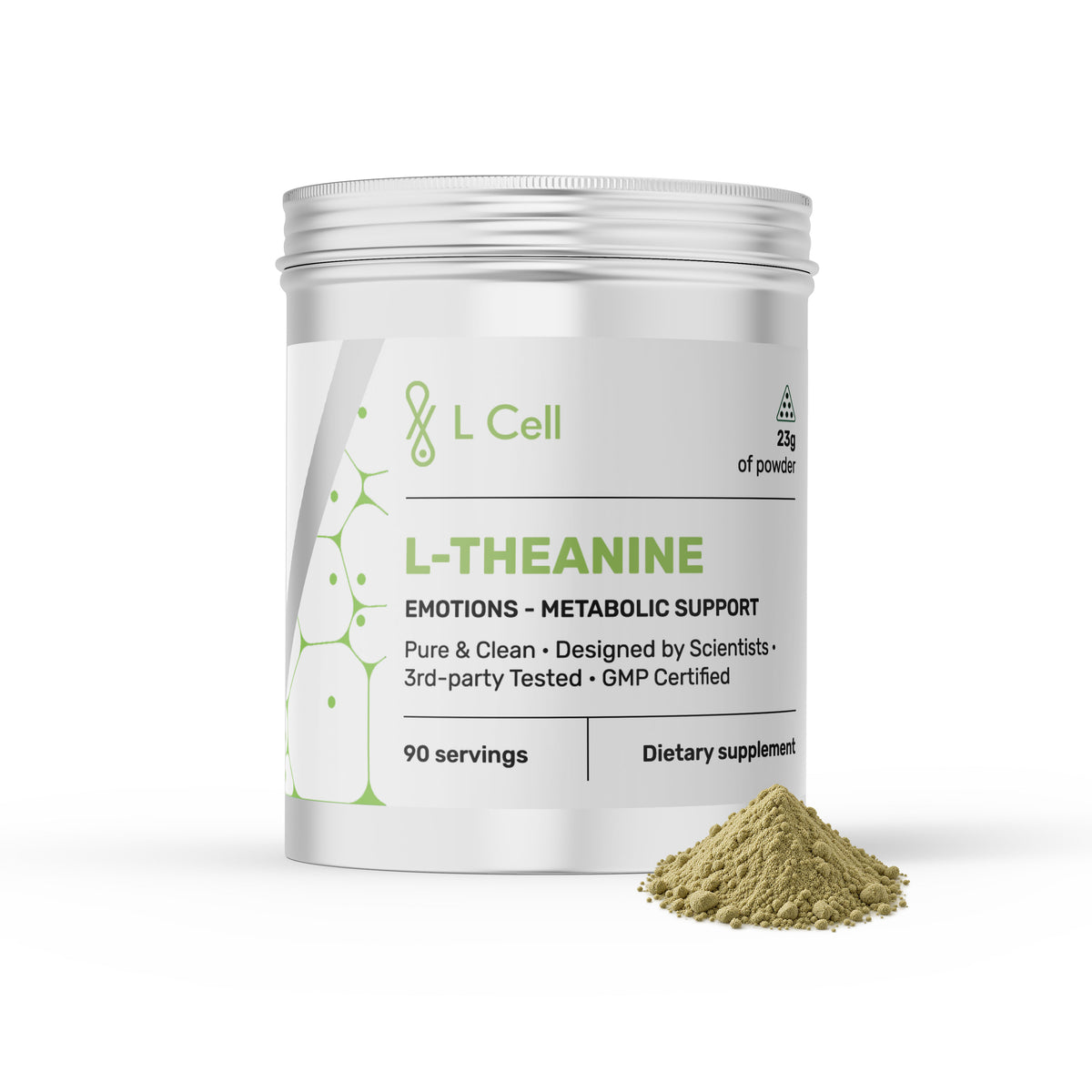 L-Theanine Powder 23g (90 servings, >80% concentration)