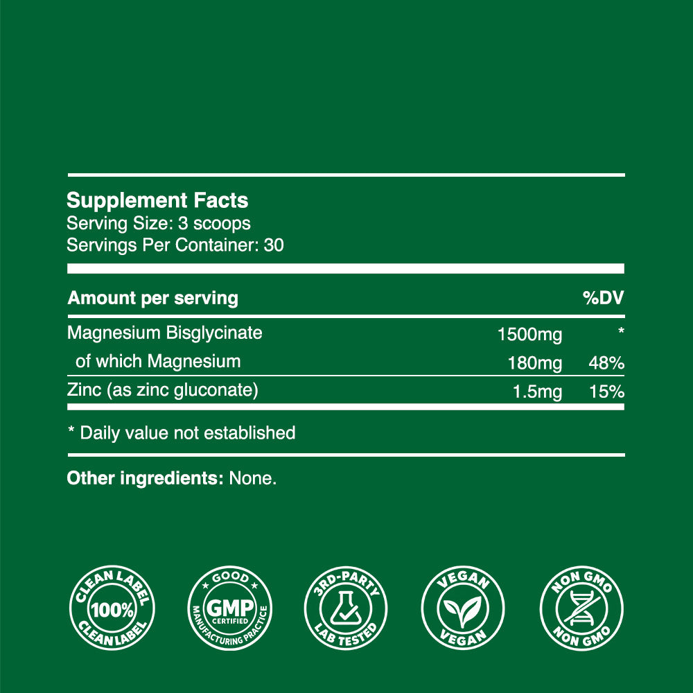 Magnesium Glycinate Powder 45g (30 servings)