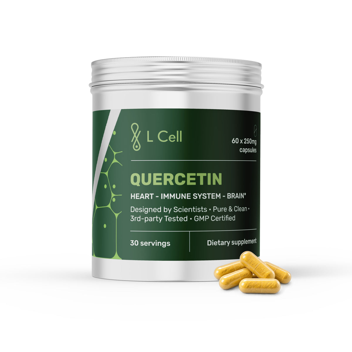 Quercetin Capsules 250mg (30 servings, 60 caps)