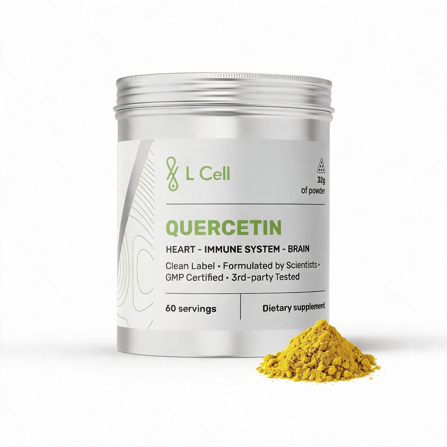 Quercetin Powder 30g (60 servings, >98% purity)