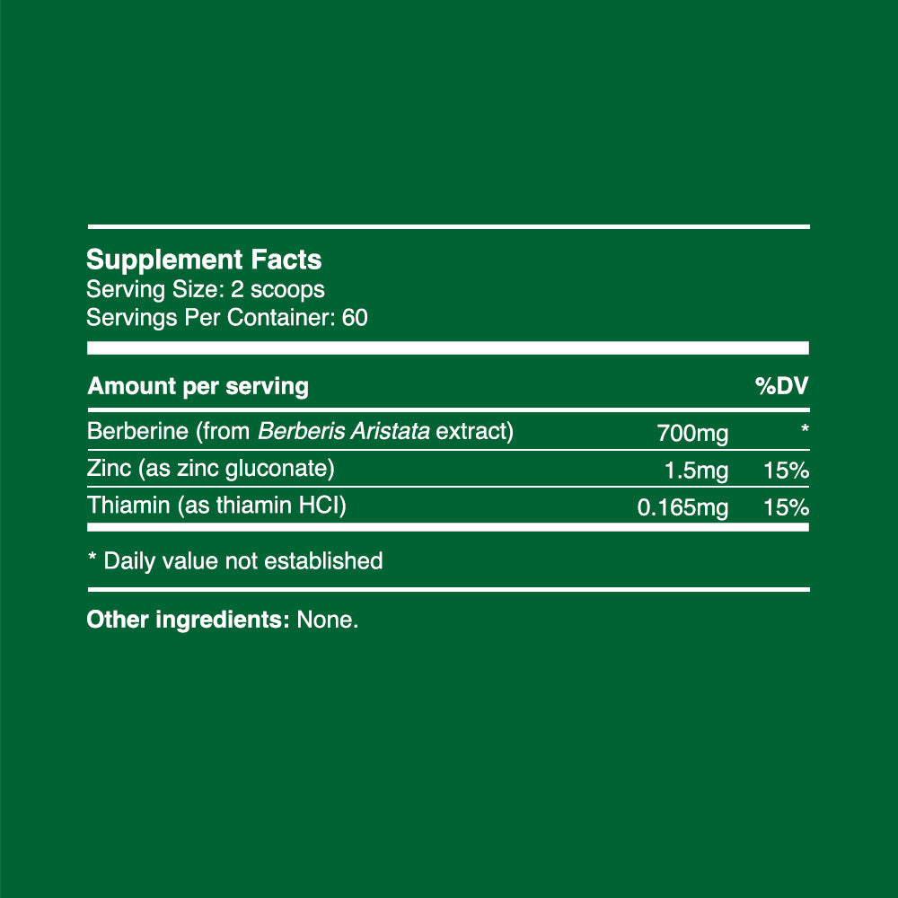 Berberine Powder 42g (60 servings, >98% purity)