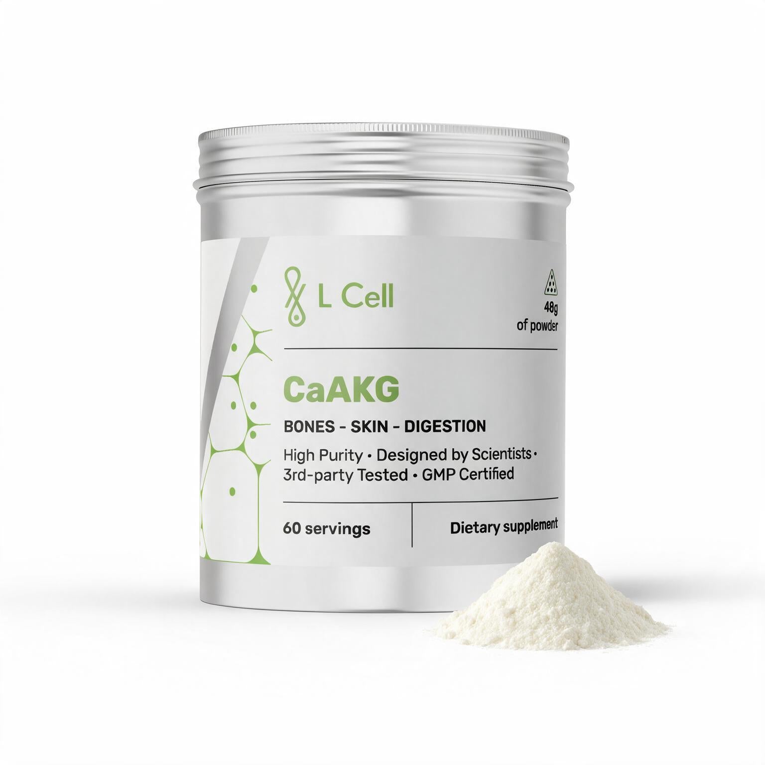 CaAKG Powder 48g (60 servings, >98% purity)