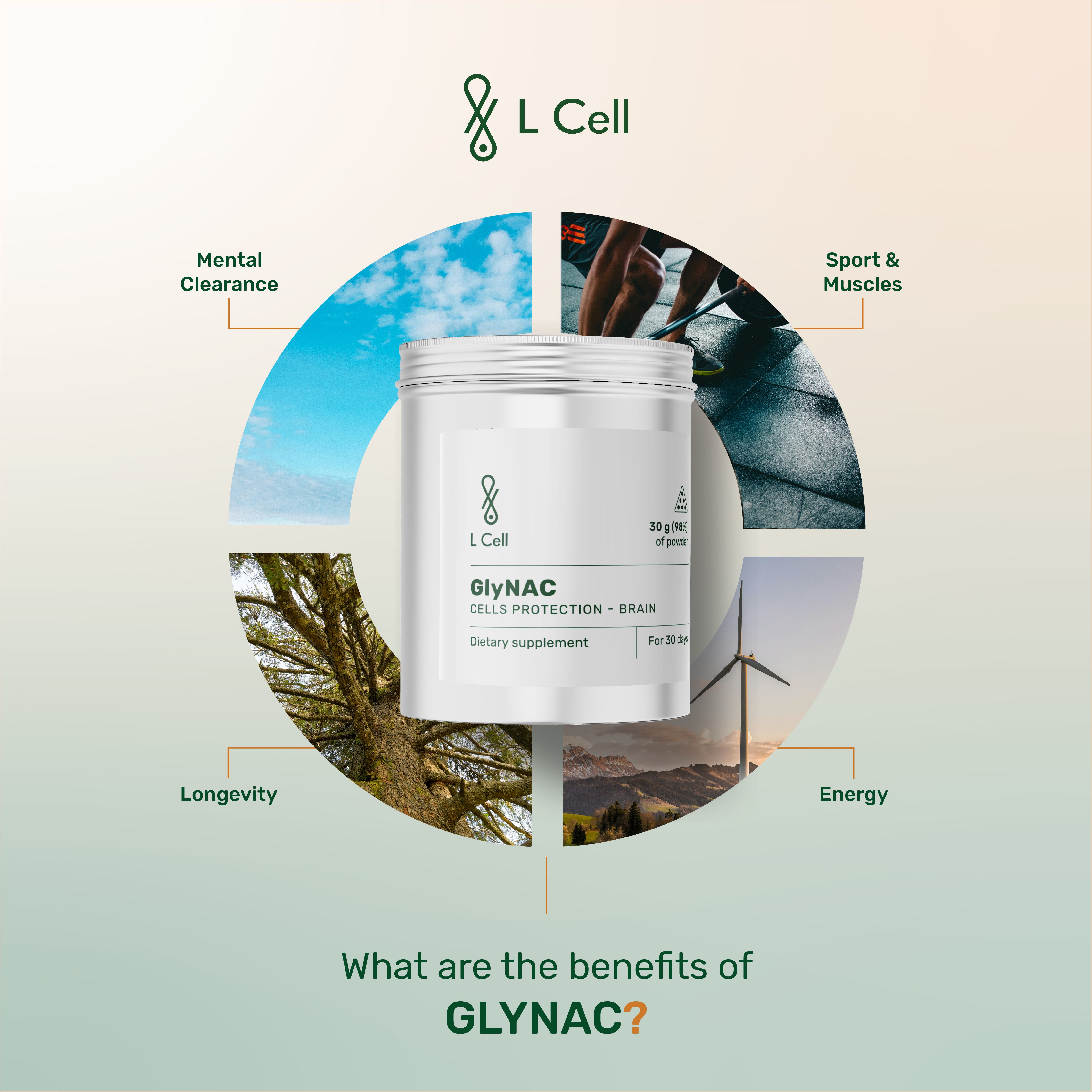 GlyNAC Powder 30g (30 servings, 99% purity)