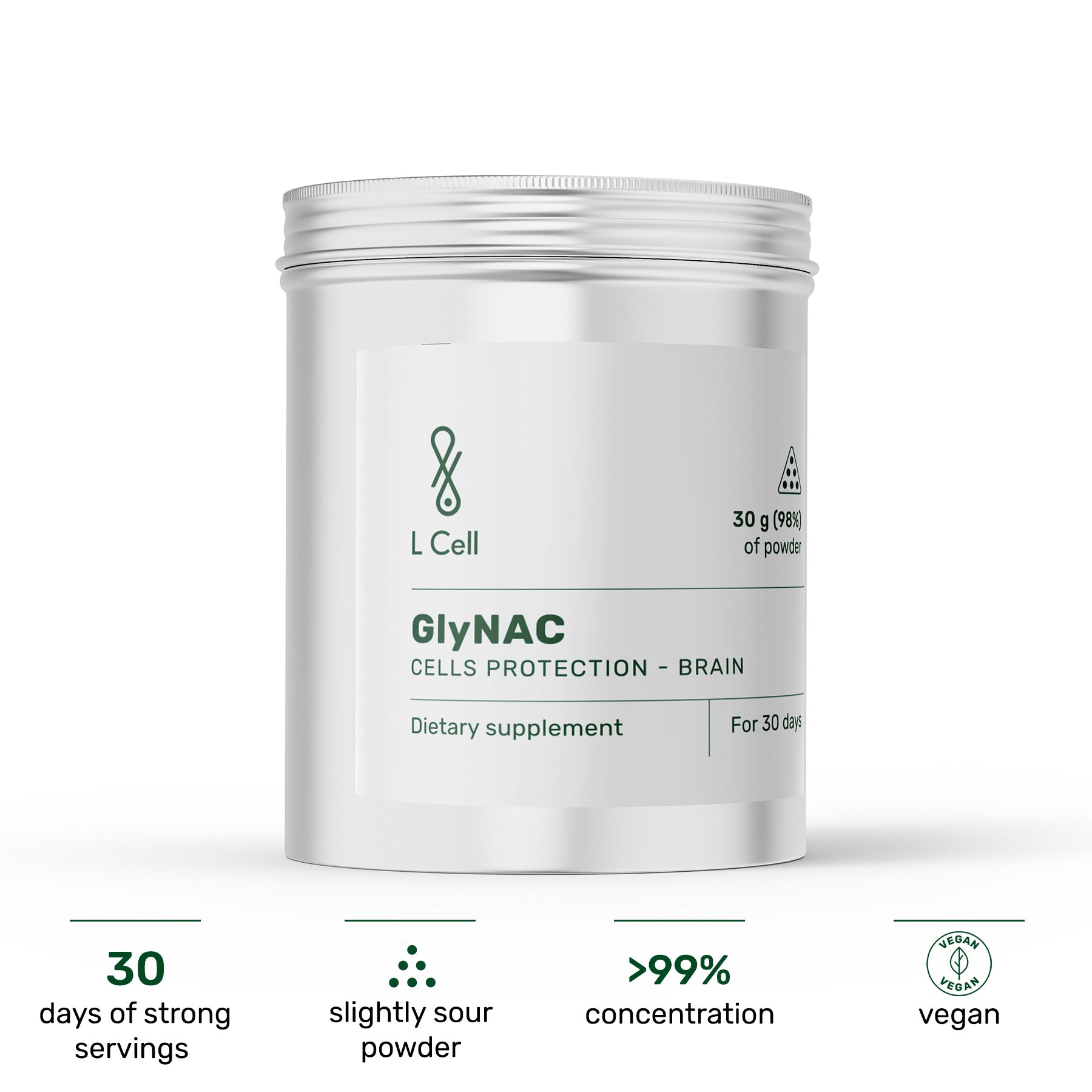 GlyNAC Powder 30g (30 servings, 99% purity)