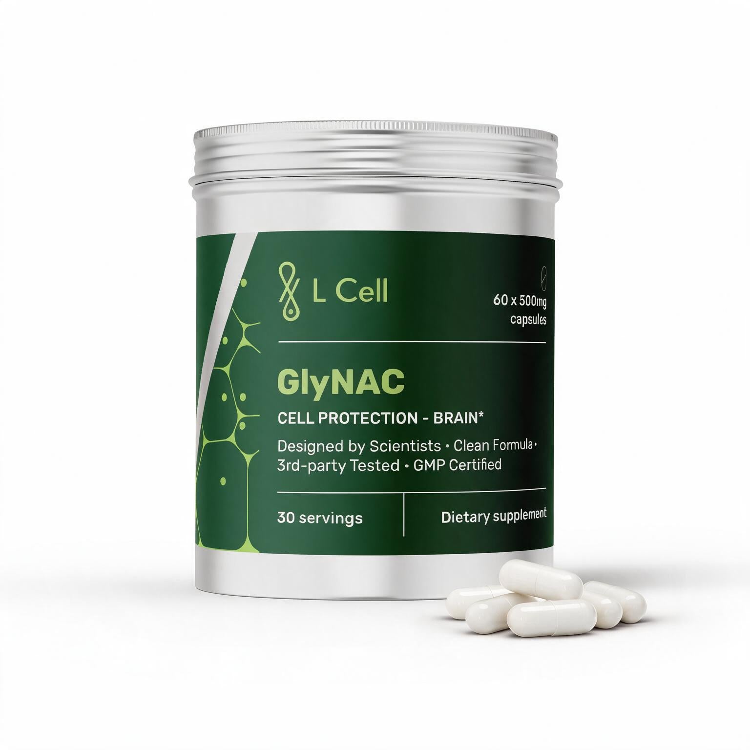 GlyNAC Capsules 500mg (30 servings, 60 caps)