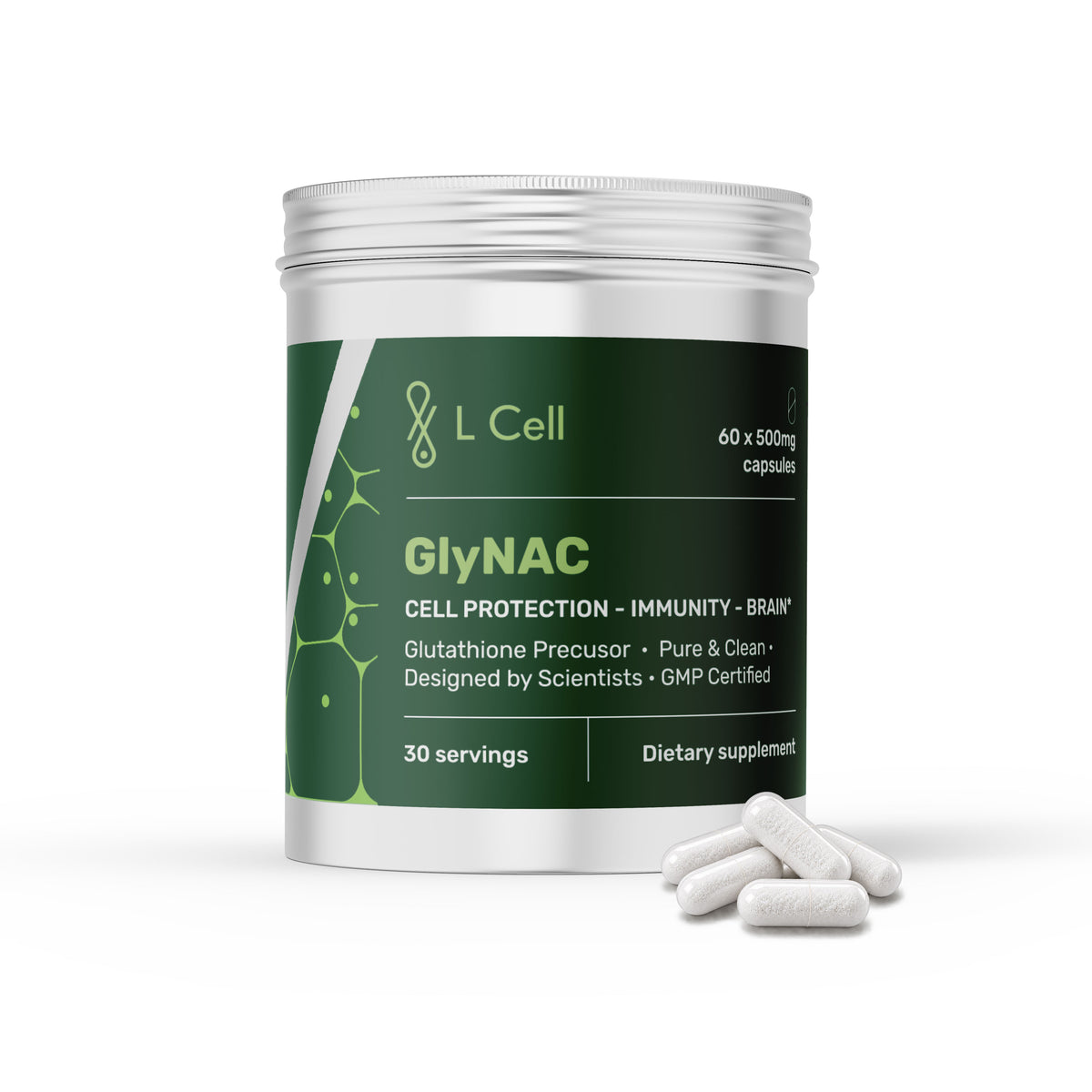 GlyNAC Capsules 500mg (30 servings, 60 caps)
