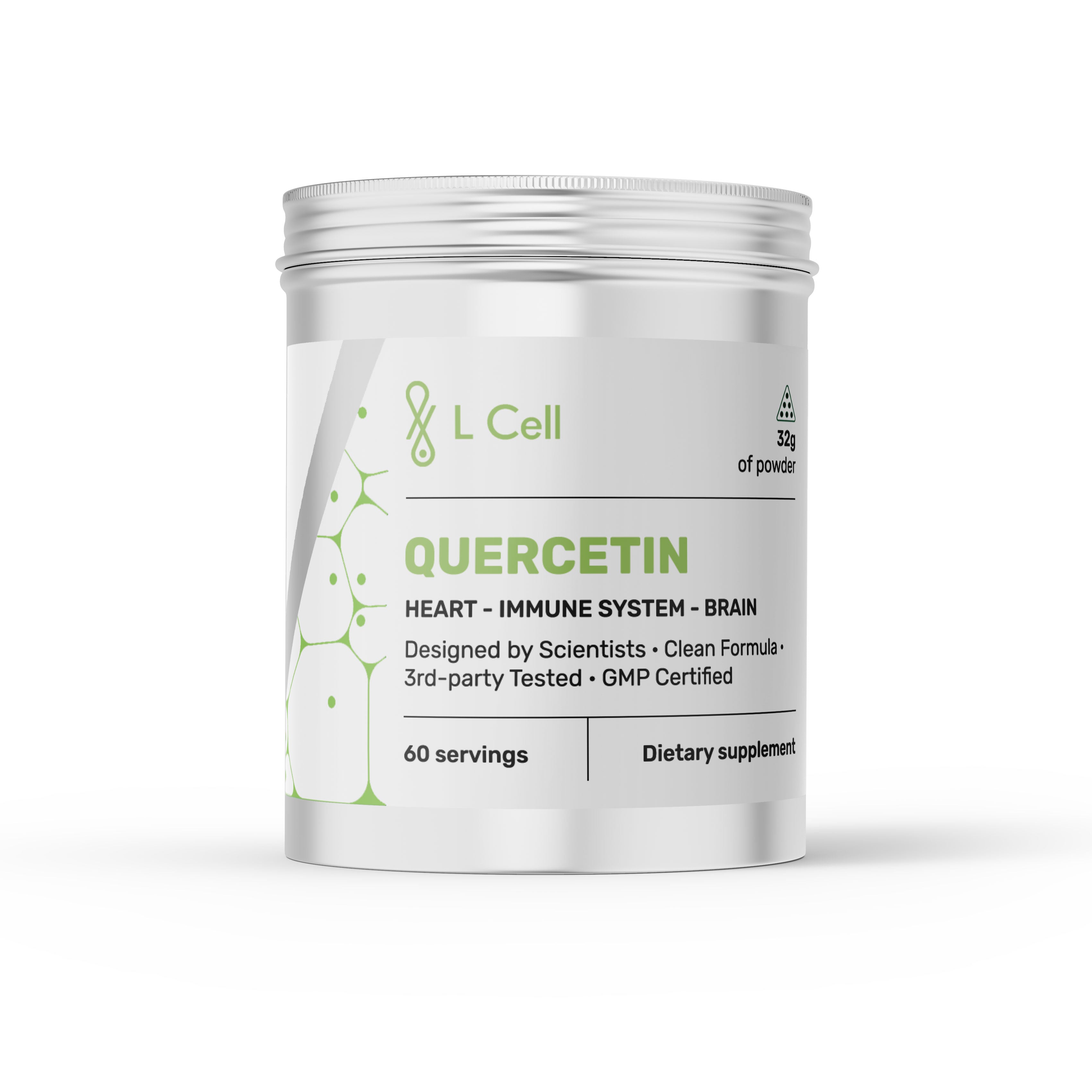 Quercetin Powder 30g (60 servings, >98% purity)