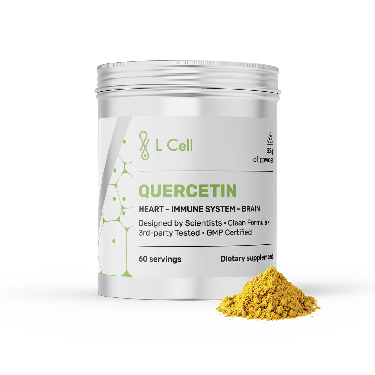 Quercetin Powder 30g (60 servings, >98% purity)