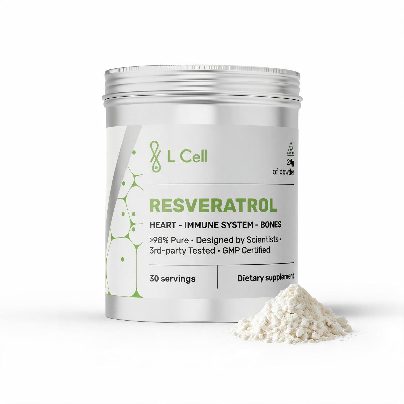 Trans Resveratrol Powder 24g (30 servings, >98% purity)