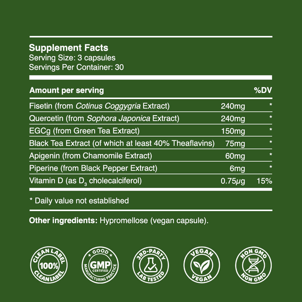 Senolytic Daily Formula (30 servings, 90 capsules)