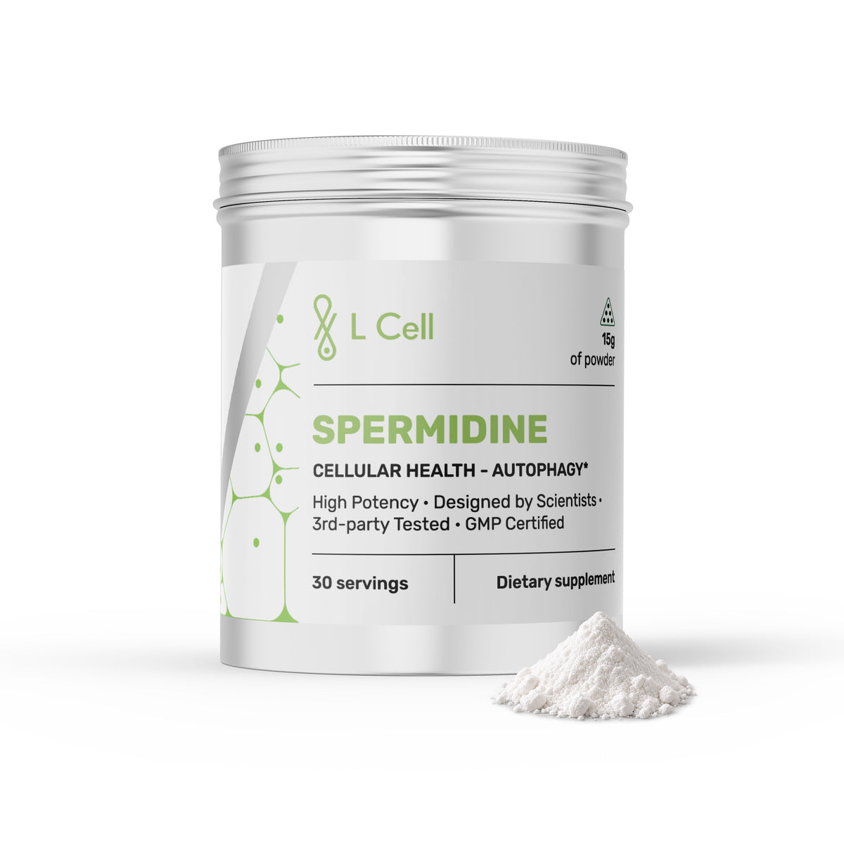 Spermidine Powder 15g (30 servings, 1.2% concentration)