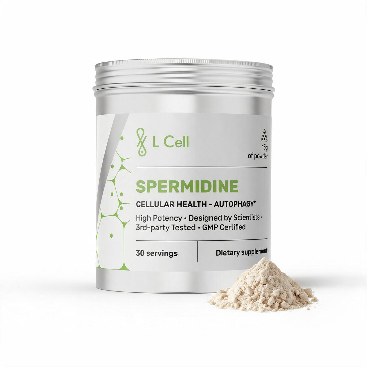 Spermidine Powder 15g (30 servings, 1.2% concentration)