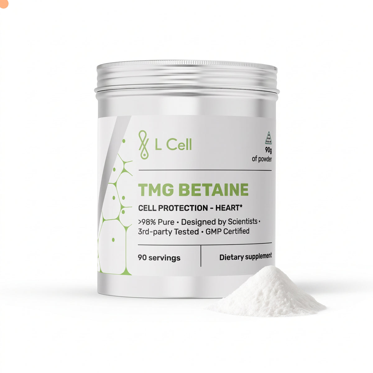 TMG Betaine Anhydrous Powder 90g (90 servings, >98% purity)