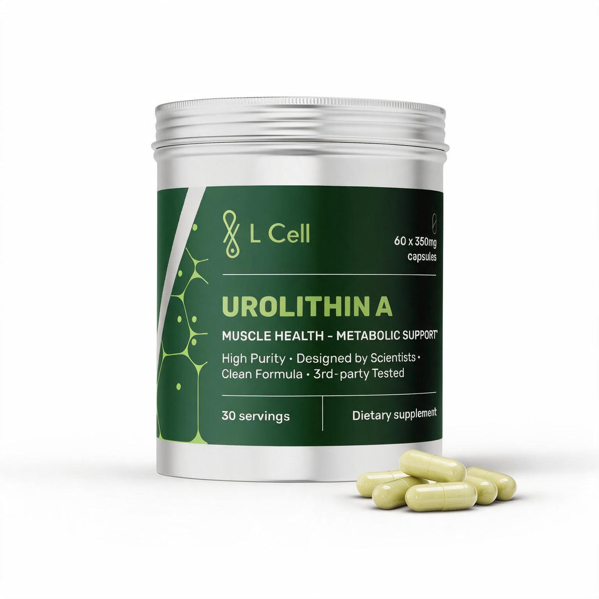 Urolithin A Capsules 350mg (30 servings, 60 caps)
